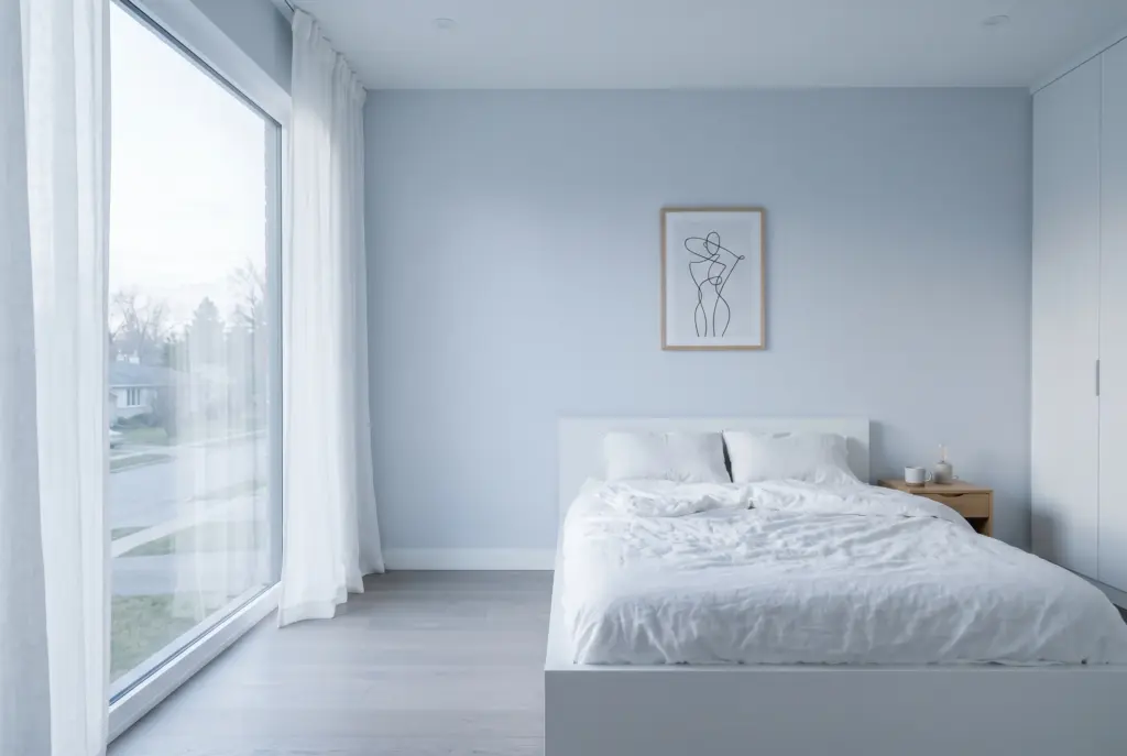Kühles Schlafzimmer mit diffusesm Licht